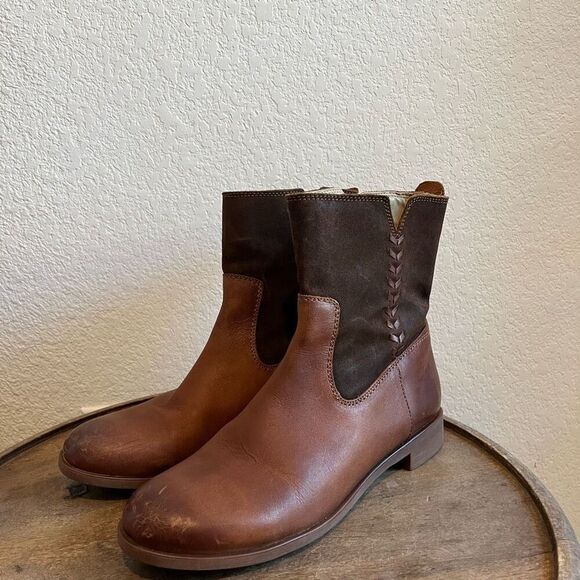 Olukai Kaupili Short Brown Classic Side Zip Boots Women’s 8.5 - Picture 1 of 9
